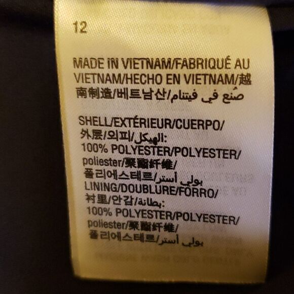 MAISON JULES  Navy Dog Print Flowy Midi Dress sz 12 - Picture 8 of 11